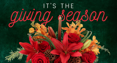 Beautiful Christmas flowers from your local florist!